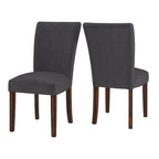 Chaises de salle à manger Parson rembourrées beige/anthracite/gris, lot de 2