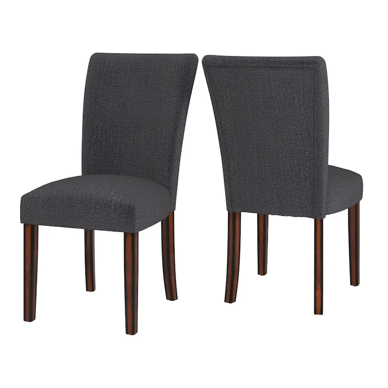 Chaises de salle à manger Parson rembourrées beige/anthracite/gris, lot de 2