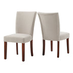 Chaises de salle à manger Parson rembourrées beige/anthracite/gris, lot de 2