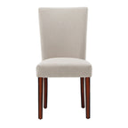 Chaises de salle à manger Parson rembourrées beige/anthracite/gris, lot de 2