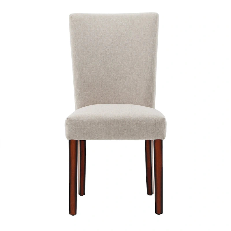 Chaises de salle à manger Parson rembourrées beige/anthracite/gris, lot de 2