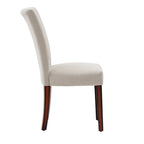 Chaises de salle à manger Parson rembourrées beige/anthracite/gris, lot de 2