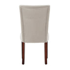 Chaises de salle à manger Parson rembourrées beige/anthracite/gris, lot de 2