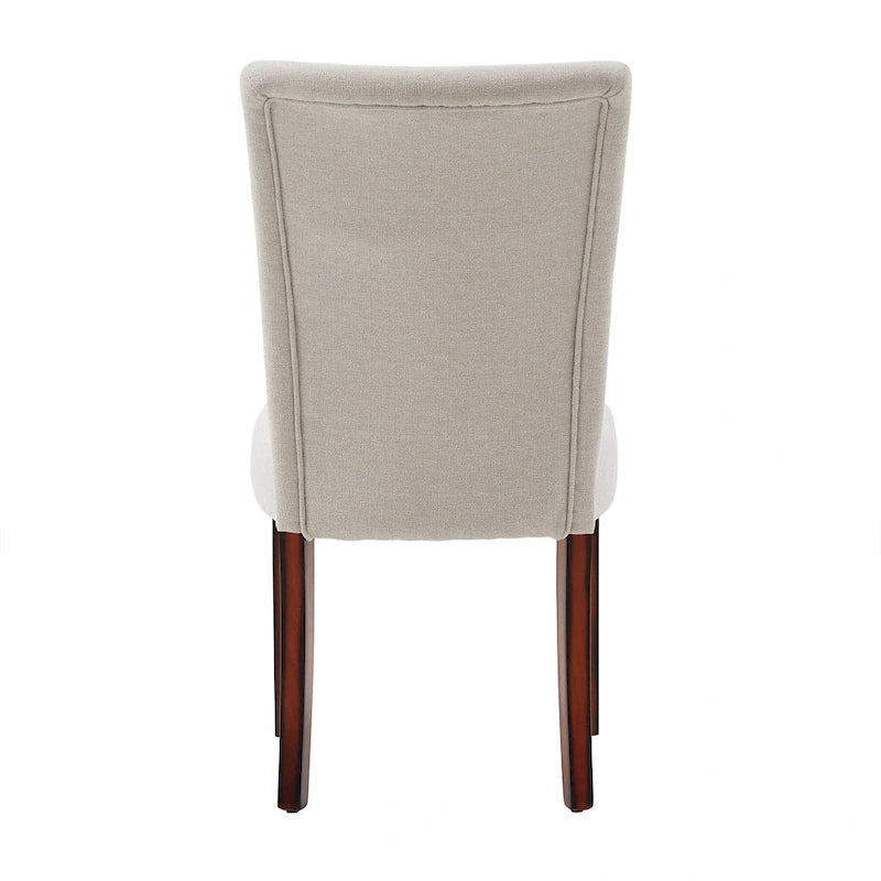 Chaises de salle à manger Parson rembourrées beige/anthracite/gris, lot de 2