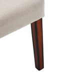 Chaises de salle à manger Parson rembourrées beige/anthracite/gris, lot de 2