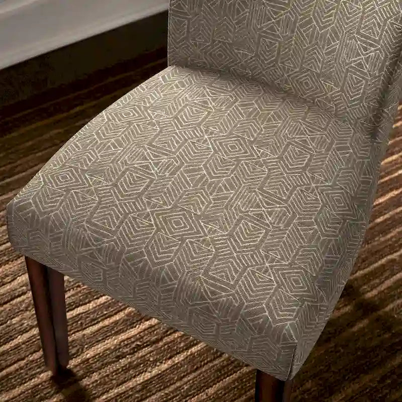 Chaises de salle à manger Parson rembourrées beige/anthracite/gris, lot de 2