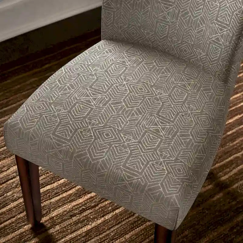Chaises de salle à manger Parson rembourrées beige/anthracite/gris, lot de 2