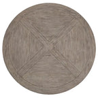 Table à manger ronde gris antique – Style pied central rustique, 4-8 places