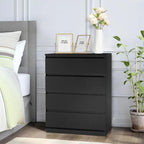 Commode en bois noire/blanche à 4 tiroirs – Simple