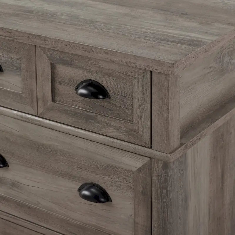 Commode à 6 tiroirs – Fumé / Crème / Chêne blanc / Gris délavé