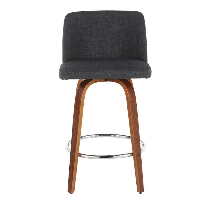 Tabouret de comptoir rembourré, style Mid-Century, lot de 2
