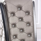 Chaise de salle à manger en similicuir gris Champagne, lot de 2