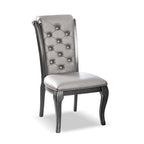 Chaise de salle à manger en similicuir gris Champagne, lot de 2