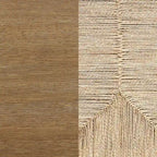 Banc d'entrée bohème en jonc de mer, une place, marron naturel