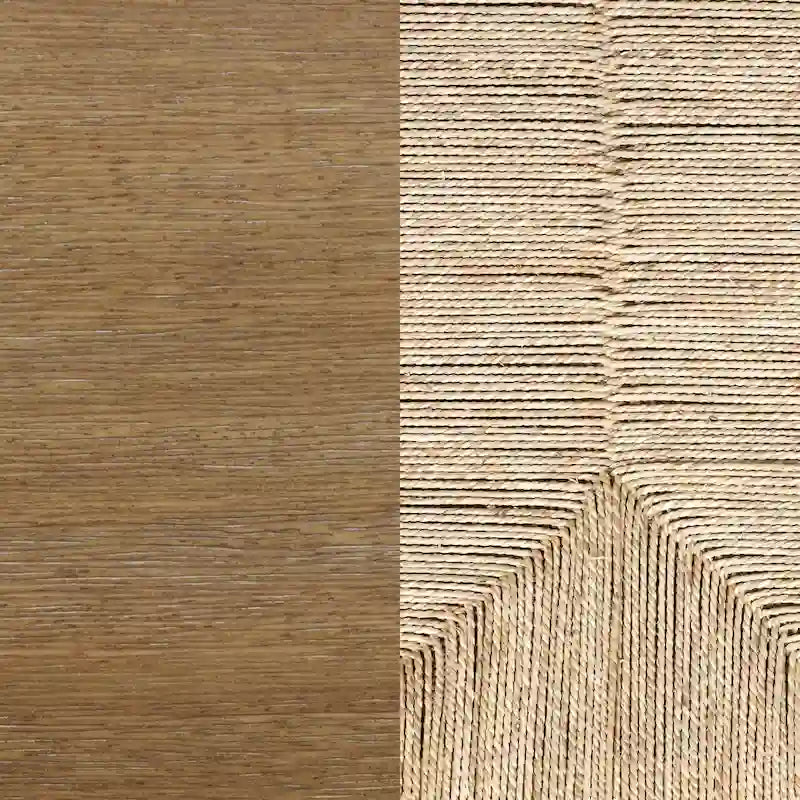 Banc d'entrée bohème en jonc de mer, une place, marron naturel