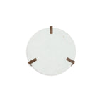 Table basse en bois de manguier avec plateau en marbre blanc/brun – 1 pièce