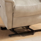 Fauteuil inclinable beige releveur électrique, style contemporain, 1 place