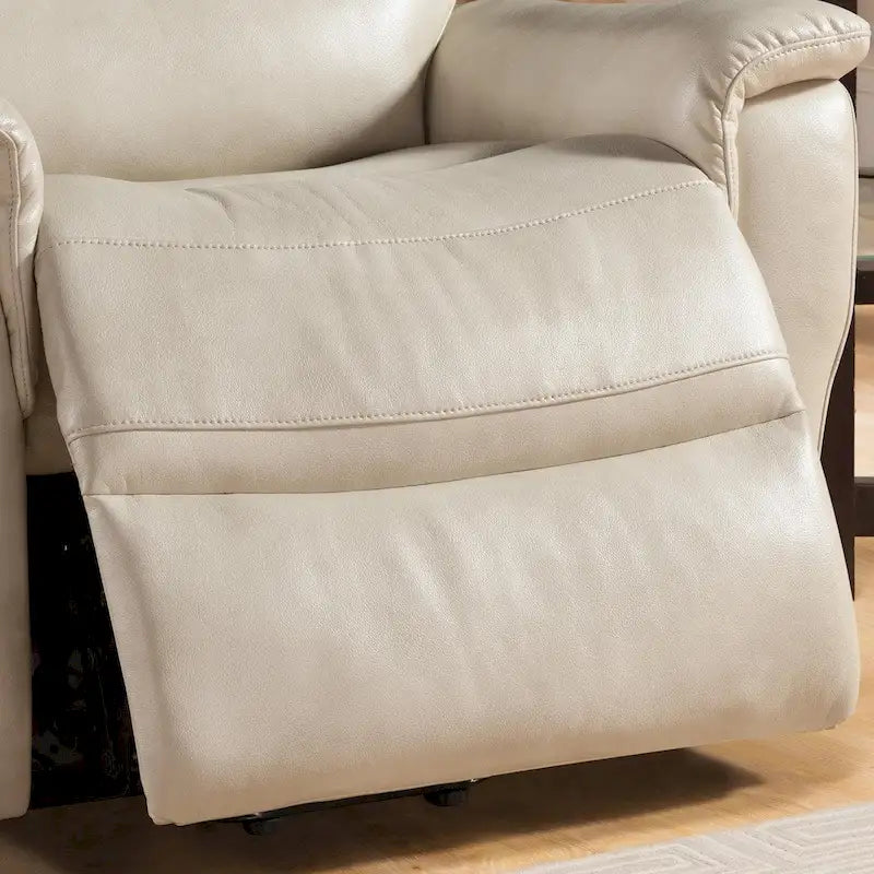 Fauteuil inclinable beige releveur électrique, style contemporain, 1 place