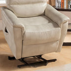 Fauteuil inclinable beige releveur électrique, style contemporain, 1 place