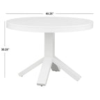 Table à manger ronde sur pied blanche pour 2 à 4 personnes