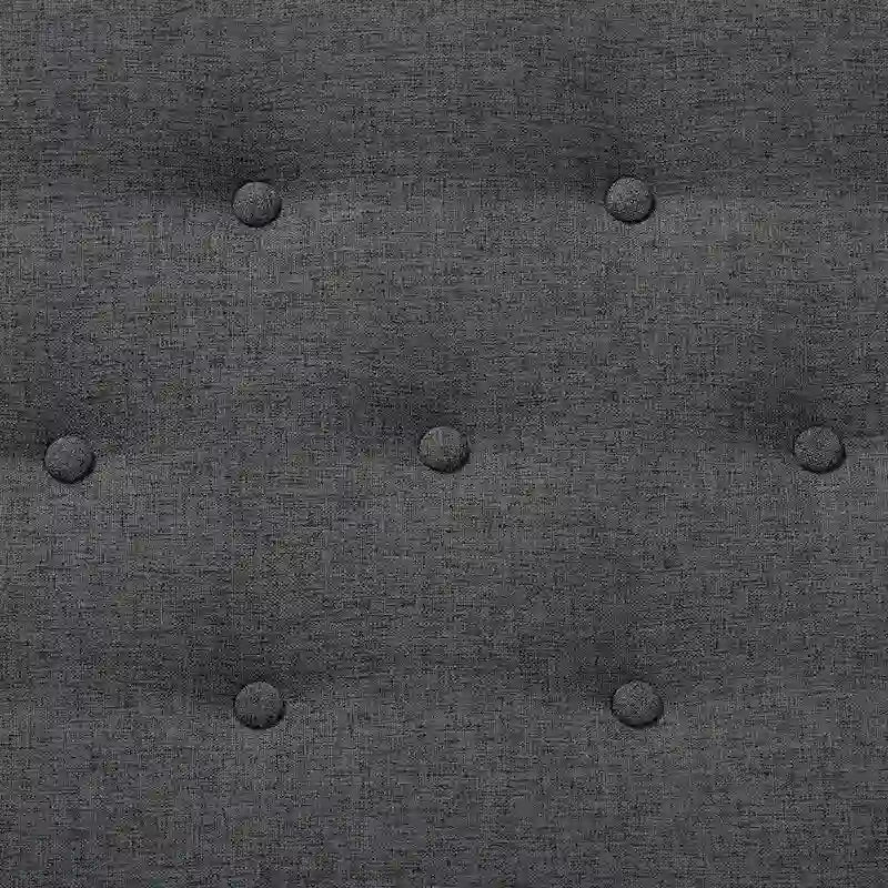 Banc moderne du milieu du siècle, capitonné, gris/beige, 1 place
