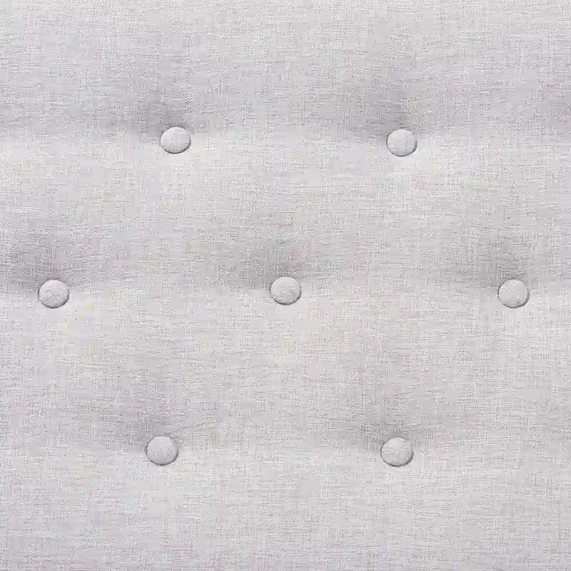 Banc moderne du milieu du siècle, capitonné, gris/beige, 1 place