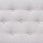 Banc moderne du milieu du siècle, capitonné, gris/beige, 1 place