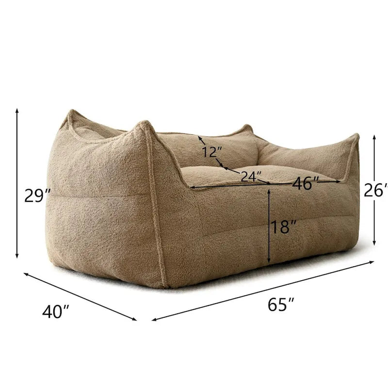 Canapé poire kaki – Simple / Ottoman / Causeuse