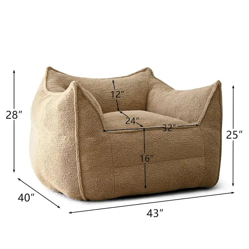 Canapé poire kaki – Simple / Ottoman / Causeuse