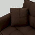 Canapé-lit futon convertible, similicuir, inclinable 3 positions, 1 place (Chêne/Kaki, Gris, Noir, Marron)