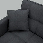Canapé-lit futon convertible, similicuir, inclinable 3 positions, 1 place (Chêne/Kaki, Gris, Noir, Marron)