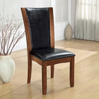 Chaises de salle à manger en similicuir noir/blanc et marron, lot de 2