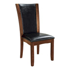 Chaises de salle à manger en similicuir noir/blanc et marron, lot de 2