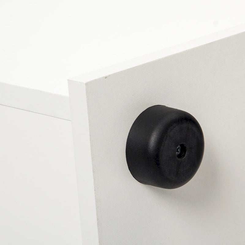 Banc de rangement avec dessus relevable, 1 place, en bois manufacturé, blanc/noir