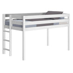 Lit jumeau bas avec échelle d'extrémité – Cerisier / Gris / Blanc / Bleu, Simple
