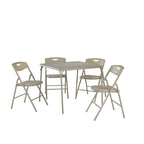 Ensemble de table pliante et 4 chaises, 5 pièces, sarcelle / noir / vert pomme / lin antique