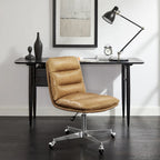 Chaise de bureau pivotante sans accoudoirs de style moderne du milieu du siècle – Monoplace