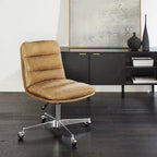 Chaise de bureau pivotante sans accoudoirs de style moderne du milieu du siècle – Monoplace