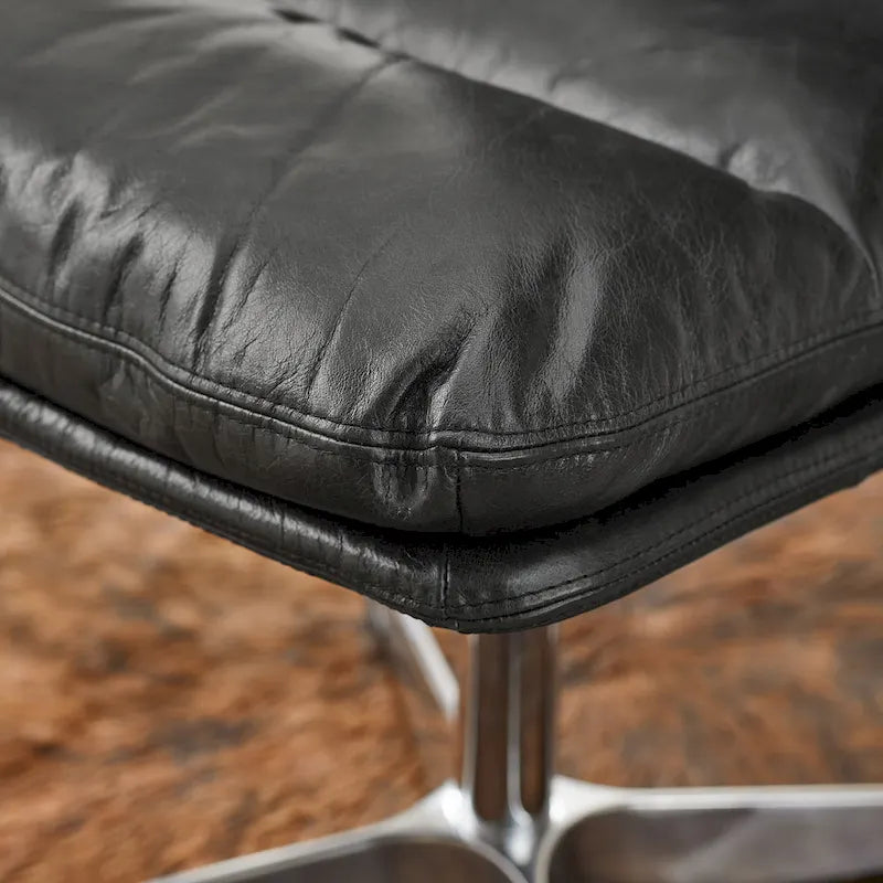 Chaise de bureau pivotante sans accoudoirs de style moderne du milieu du siècle – Monoplace