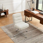 Chaise de bureau pivotante sans accoudoirs de style moderne du milieu du siècle – Monoplace