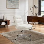Chaise de bureau pivotante sans accoudoirs de style moderne du milieu du siècle – Monoplace