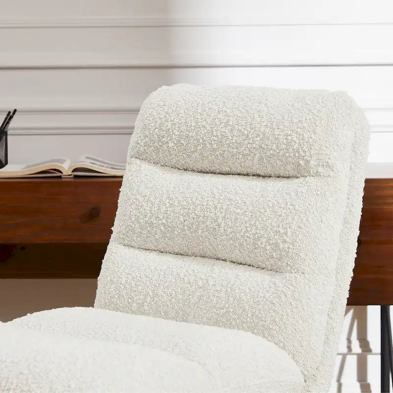 Chaise de bureau pivotante sans accoudoirs de style moderne du milieu du siècle – Monoplace