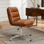 Chaise de bureau pivotante sans accoudoirs de style moderne du milieu du siècle – Monoplace
