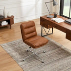 Chaise de bureau pivotante sans accoudoirs de style moderne du milieu du siècle – Monoplace