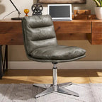 Chaise de bureau pivotante sans accoudoirs de style moderne du milieu du siècle – Monoplace