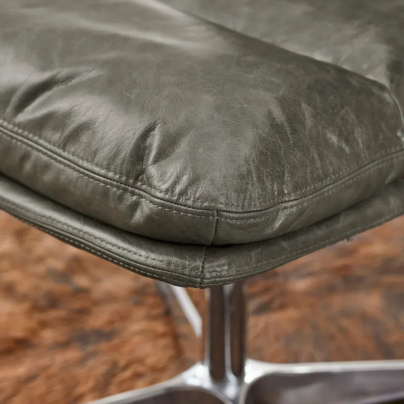 Chaise de bureau pivotante sans accoudoirs de style moderne du milieu du siècle – Monoplace