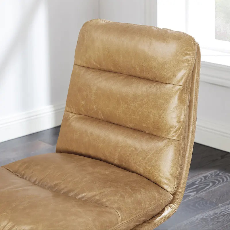 Chaise de bureau pivotante sans accoudoirs de style moderne du milieu du siècle – Monoplace