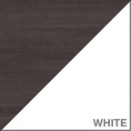 Bureau en L avec tiroirs et rangement, coloris gris cendré / gris tempête / blanc / noyer / chêne