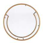 Table basse gigogne ronde à plateau en verre et piètement doré, lot de 2