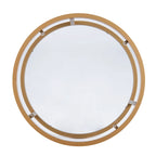 Table basse gigogne ronde à plateau en verre et piètement doré, lot de 2